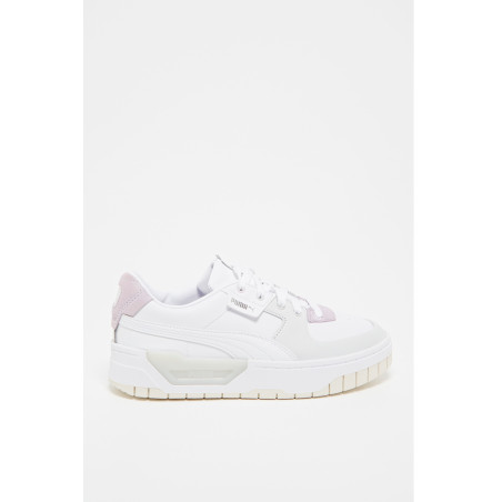 Sneakers plateformes en cuir Cali Dream - Blanc et gris - 02 - 32676479