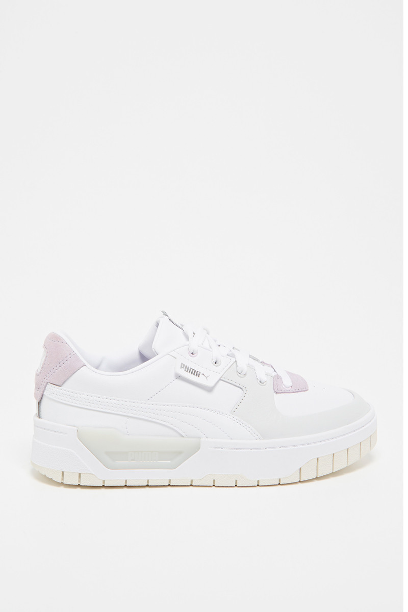 Sneakers plateformes en cuir Cali Dream - Blanc et gris - 02 - 32676479