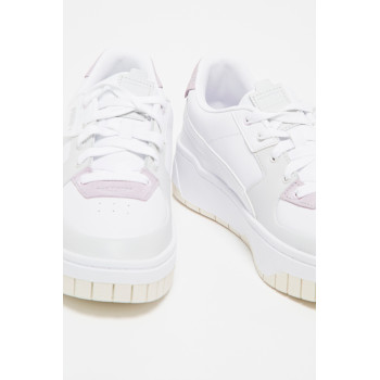 Sneakers plateformes en cuir Cali Dream - Blanc et gris - 02 - 32676479