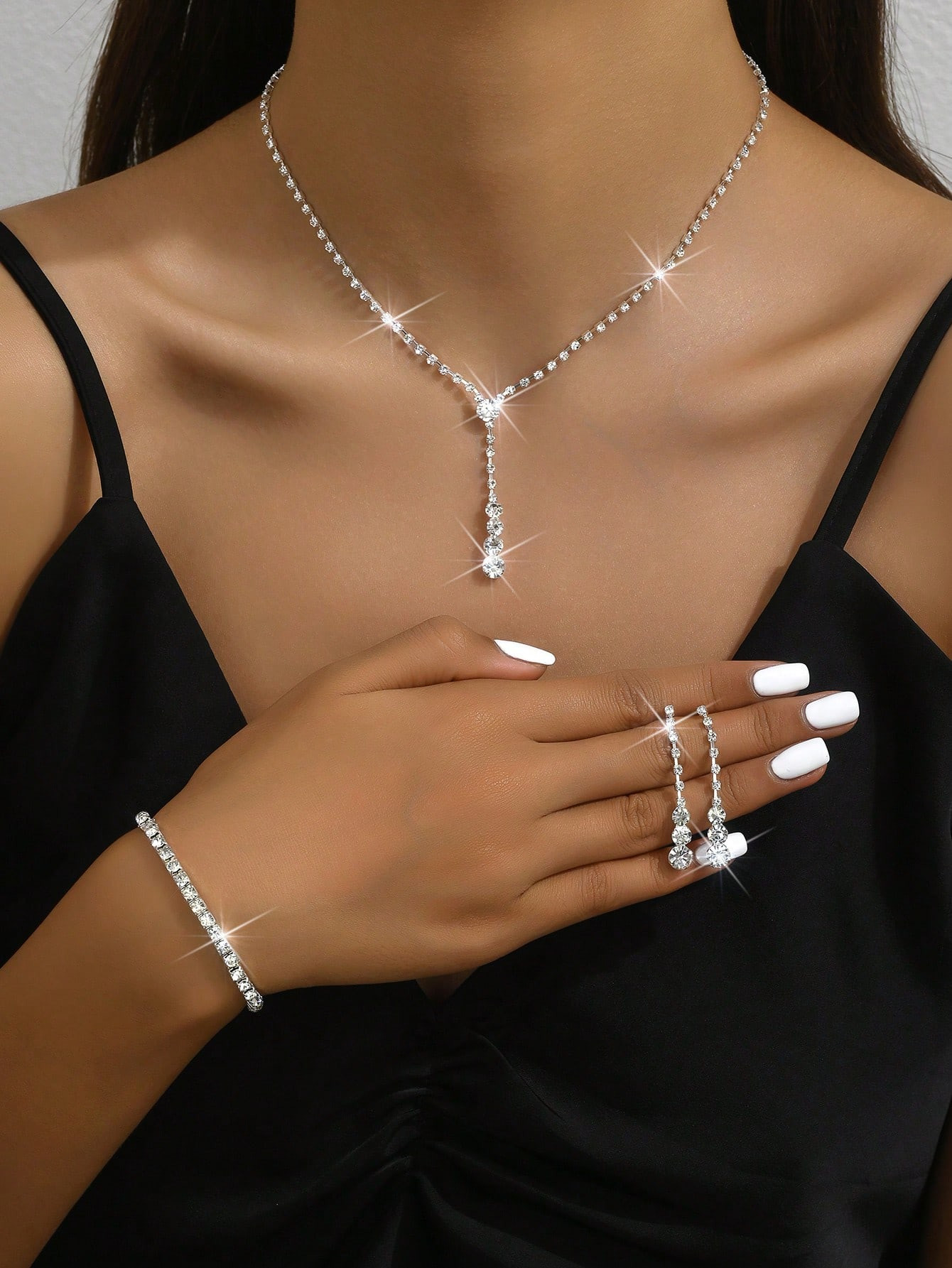 1 set De Femme Collier , Boucles D'oreilles Et Set De Bracelets - 24538497