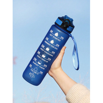 1 pièce Nouvelle grande bouteille d'eau de sport d'été avec une capacité de 1000 ml, en plastique, anti-chute, tasse d'espace portable pour l'extérieur, bouteille d'eau de fitness pour étudiant - 35506534