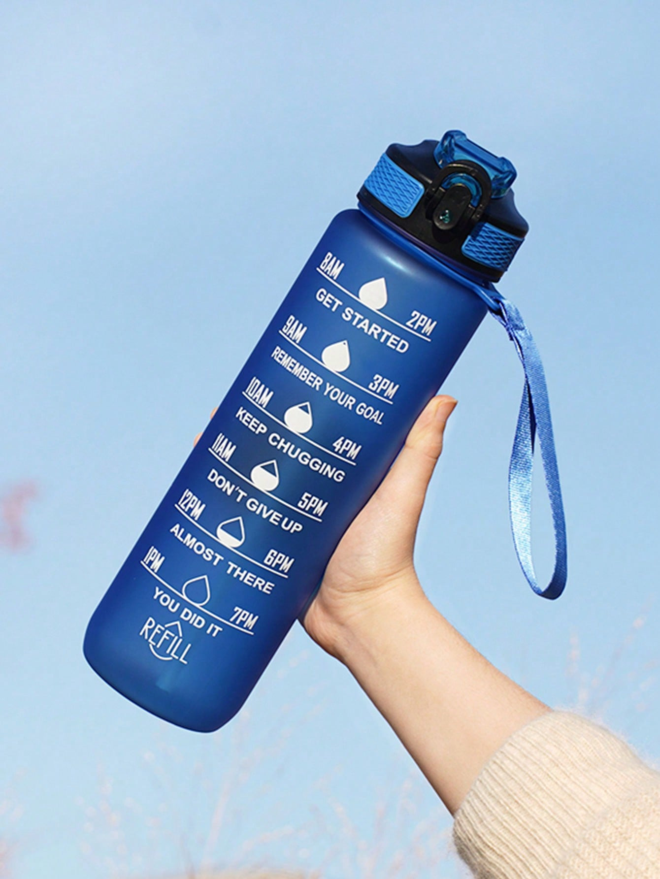 1 pièce Nouvelle grande bouteille d'eau de sport d'été avec une capacité de 1000 ml, en plastique, anti-chute, tasse d'espace portable pour l'extérieur, bouteille d'eau de fitness pour étudiant - 35506534