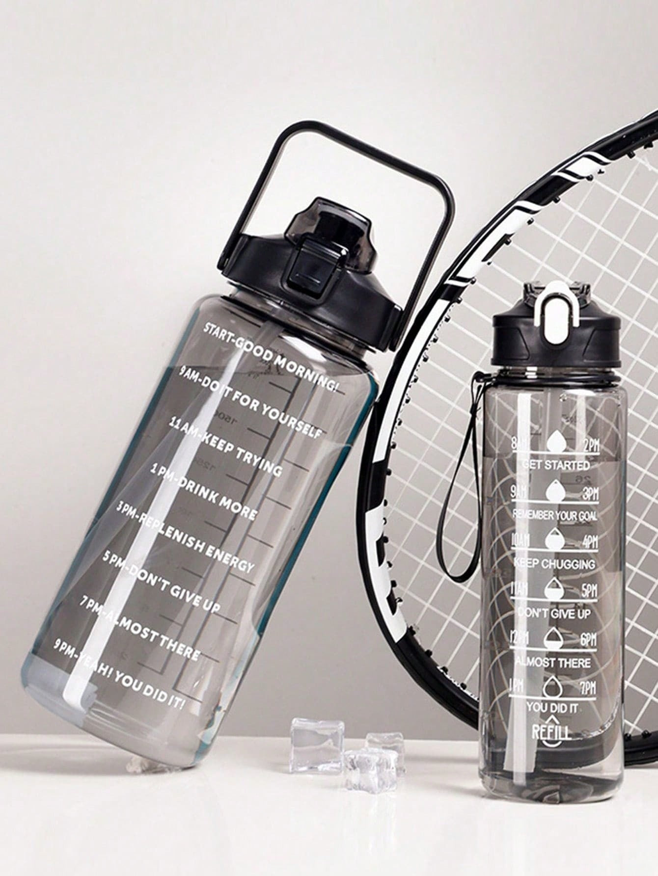 1 Pièce Grande Bouteille D'eau En Pc De 750 Ml / 2 L, Bouteille Portable À Paille Pour Les Sports Et La Condition Physique, Convient À La Maison Et Aux Voyages En Plein Air - 30596088