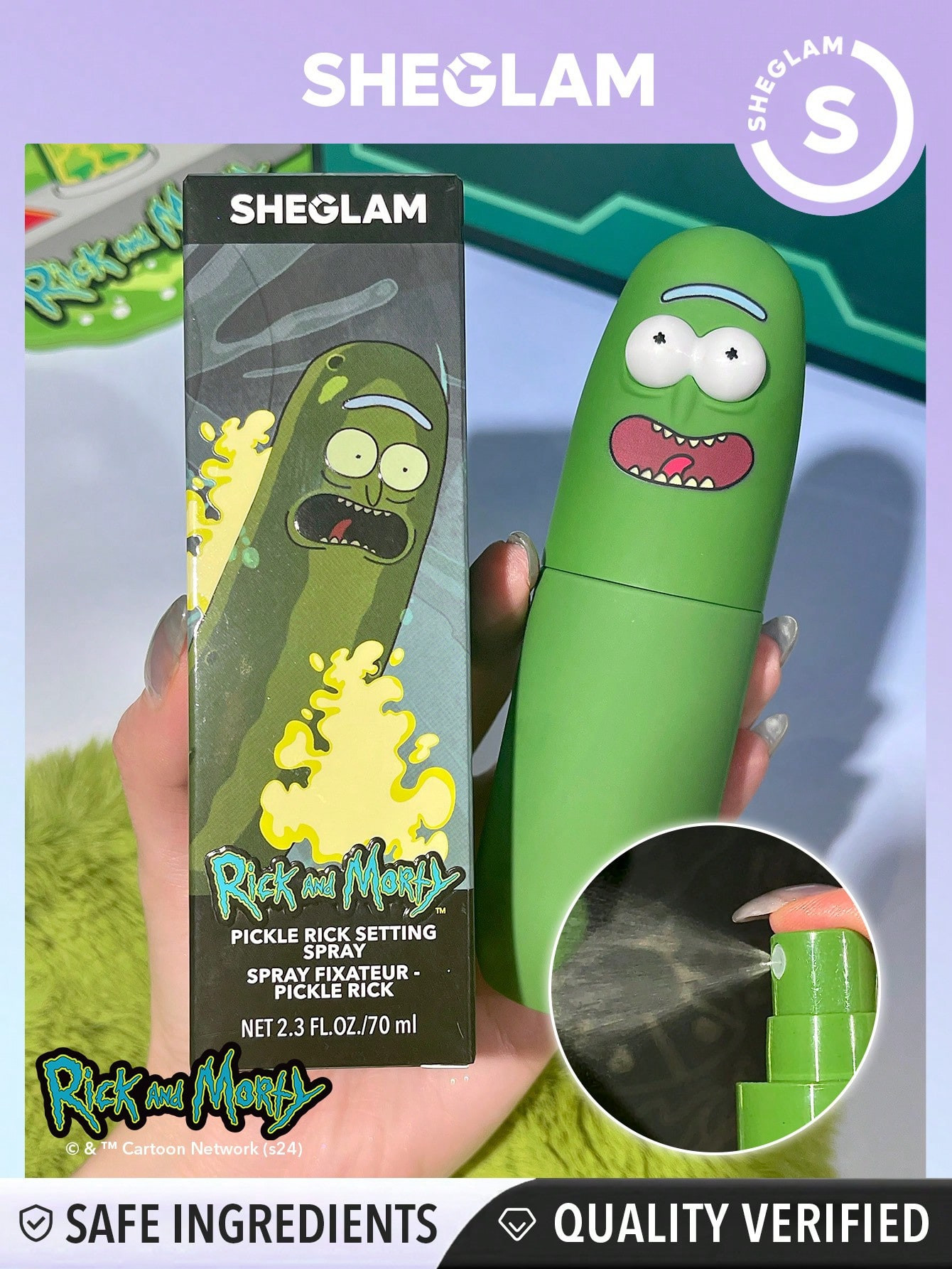 Rick and Morty X SHEGLAM Spray fixateur - Pickle Rick - 34810998