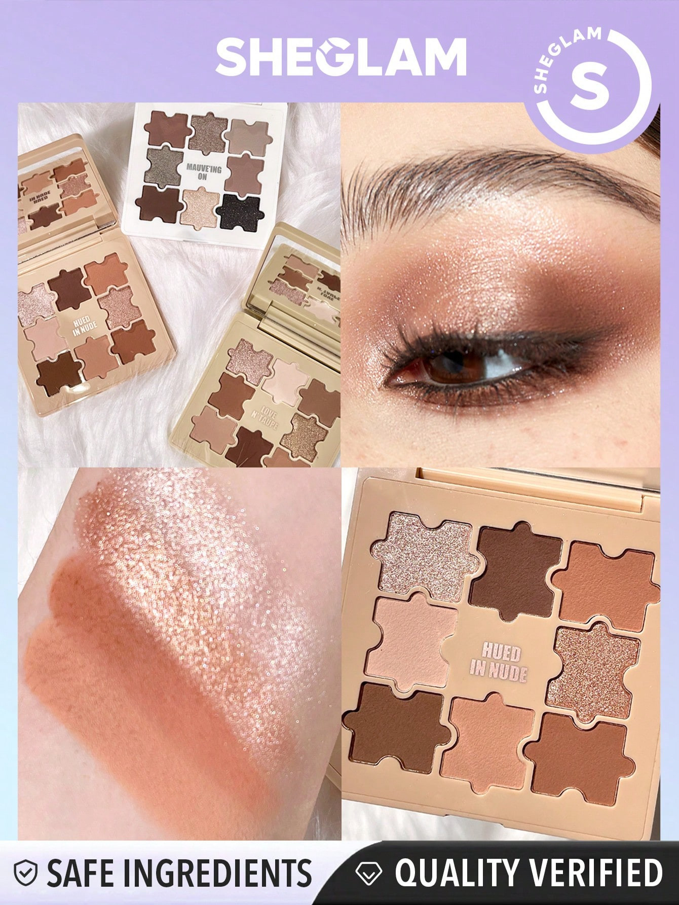 SHEGLAM Palette d'ombres à paupières Jazy Jigsaw-Hued in Nude - 22281845