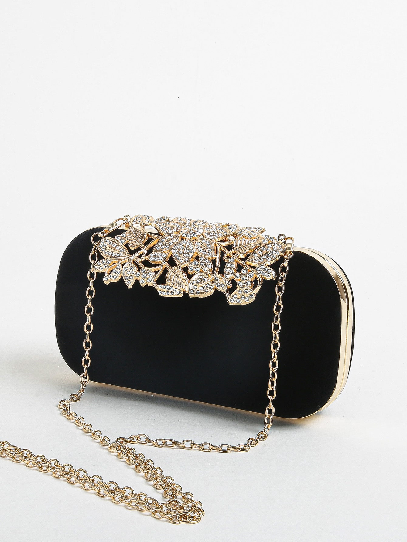 Sac De Clutch En Strass Avec Fermoir Floral En Cristal Pour Femmes, Sac À Main De Soirée Pour Fête Formelle - 30657997