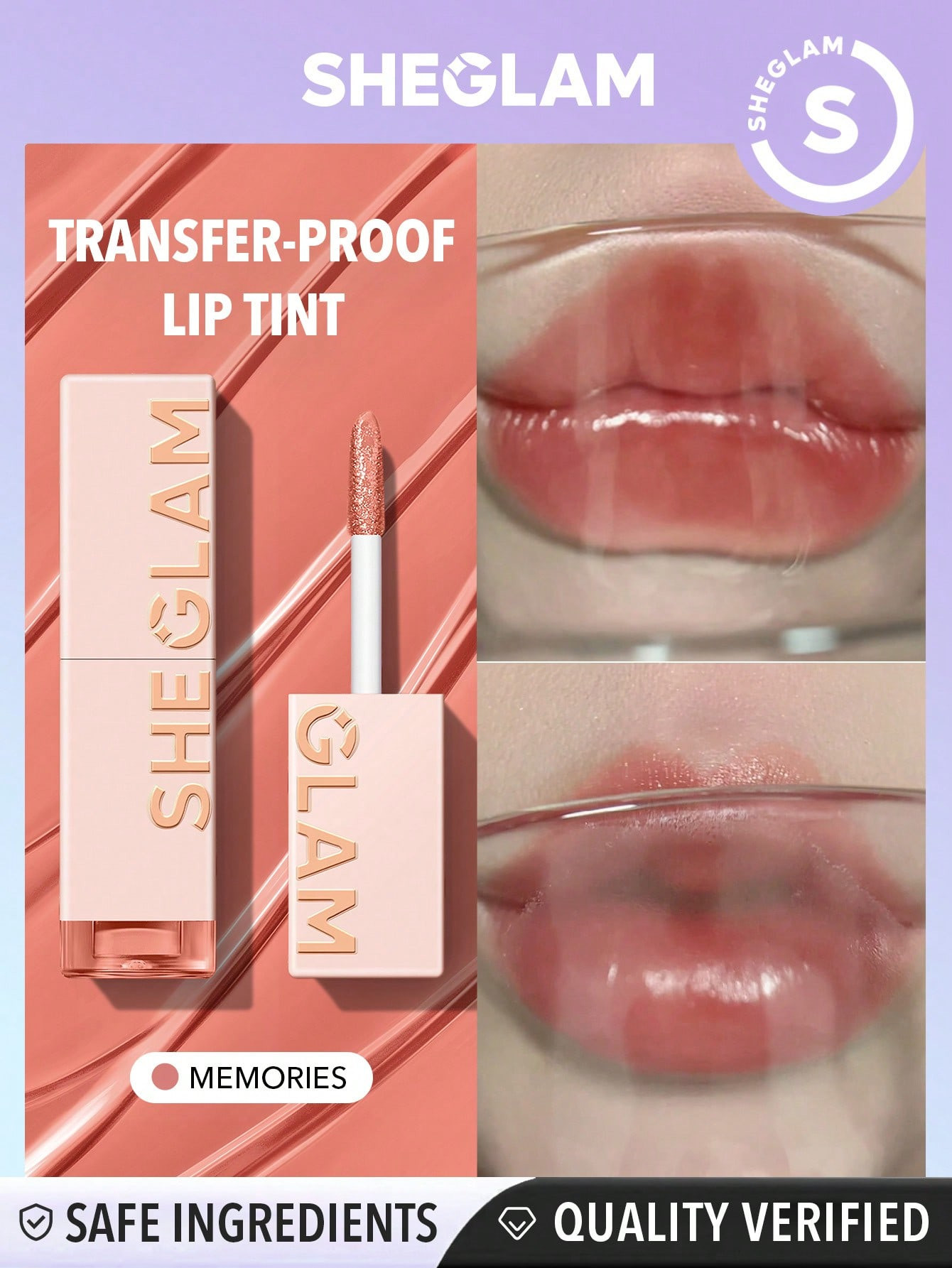 SHEGLAM Lip Tint Take A Hint-memories Gloss À Lèvres Longue Tenue À Changement De Couleur Avec Une Finition Brillante Élevée, Tache Hydratante Pour Les Lèvres Sèches, Non Collante Et Durable Toute La Journée - 3680226