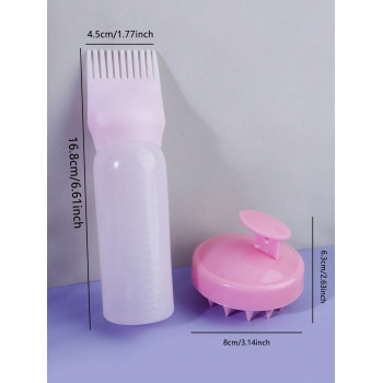 2 Pièces/set Bouteilles De Pulvérisation De Coiffeur Pour Eau Et Shampooing Sec Avec Peigne À Cheveux, Bouteilles De Pulvérisation Pour Teinture Et Soins Capillaires À Impression D'échelle - 28976052