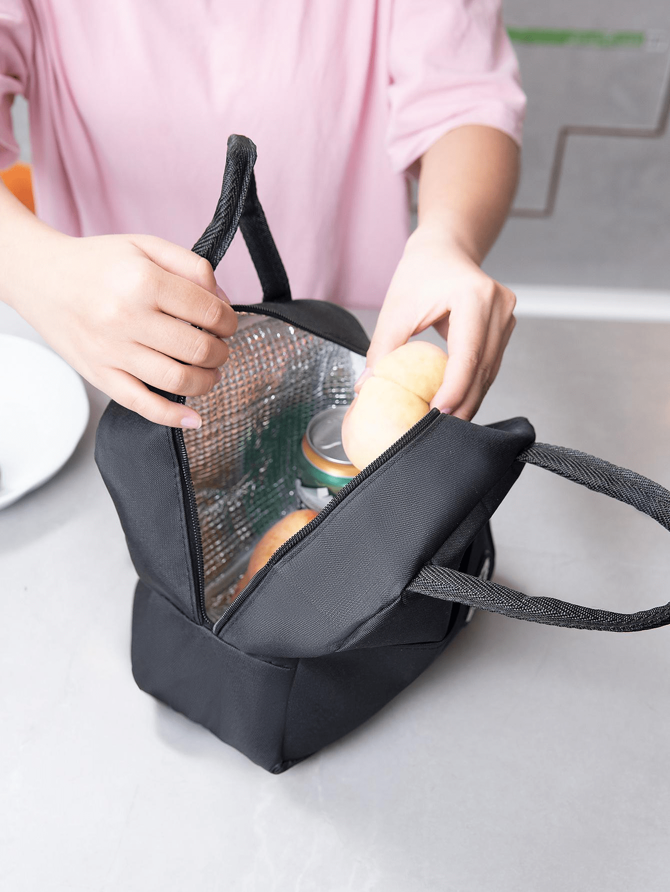 1 pièce Sac isotherme portable avec feuille d'aluminium épaissie pour garder la fraîcheur des aliments, adapté pour le pique-nique familial et les boîtes à bento scolaires, fournitures scolaires, rentrée scolaire - 21160772