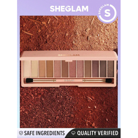 SHEGLAM Palette De Fards À Paupières 12 Couleurs Mates Et Métalliques Pourpres, Fards À Paupières Satinés Et Nacrés, Doux, Lisse, Pigmenté Et Maquillage De Fards À Paupières Cosmétiques - 1200029