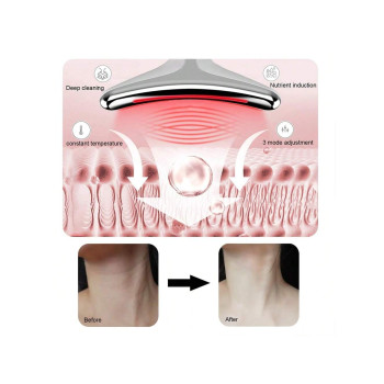 Dispositif de levage du visage et de massage de cou à LED 7 couleurs pour routine de soins de la peau à domicile, facile à utiliser - 35801279