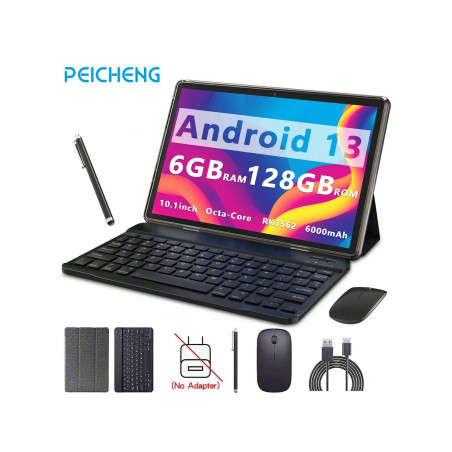 Tablette Android 13 PEICHENG CP20 (RK3562 4 cœurs 2,0 GHz/6 Go de RAM/128 Go de ROM (extensible à 6 Go de RAM)/écran IPS de 10,1 pouces 1280*800/Wi-Fi ouris et stylet offerts (sans adaptateur) - 39299602