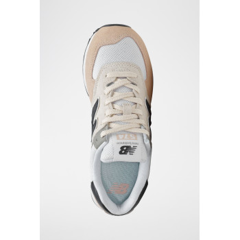 Sneakers en nubuck 574 - Rose clair, blanc et noir - 02 - 32904740