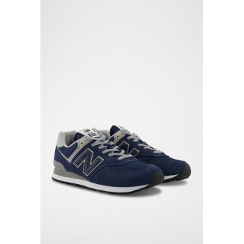 Sneakers en nubuck 574 - Bleu marine et gris - 02 - 32904736