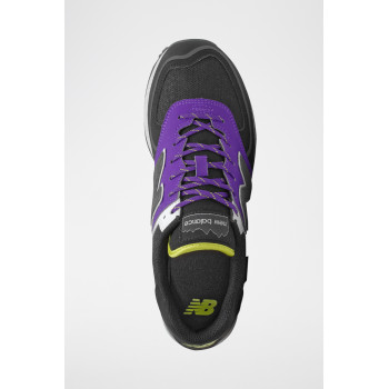 Sneakers en nubuck 574 - Noir et violet - 02 - 32904778