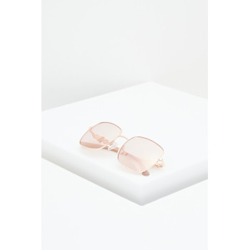 Lunettes de soleil femme - Verres effet miroir - Catégorie 3 - Doré rose - 02 - 32917661