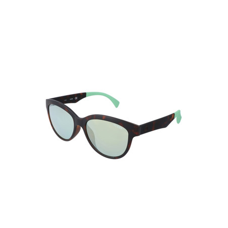 Lunettes de soleil femme - Verres effet miroir - Catégorie 2 - Marron et vert - 02 - 32916994