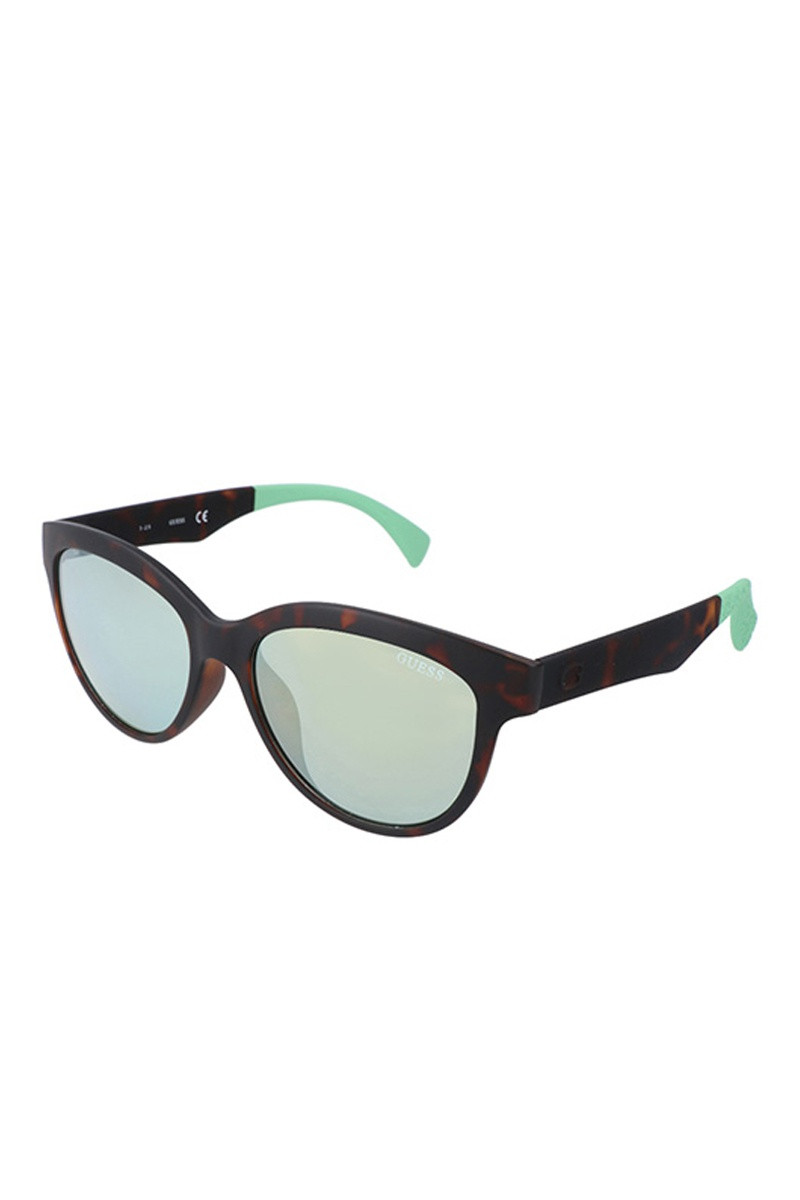 Lunettes de soleil femme - Verres effet miroir - Catégorie 2 - Marron et vert - 02 - 32916994