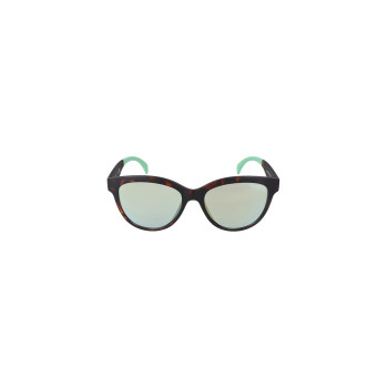 Lunettes de soleil femme - Verres effet miroir - Catégorie 2 - Marron et vert - 02 - 32916994