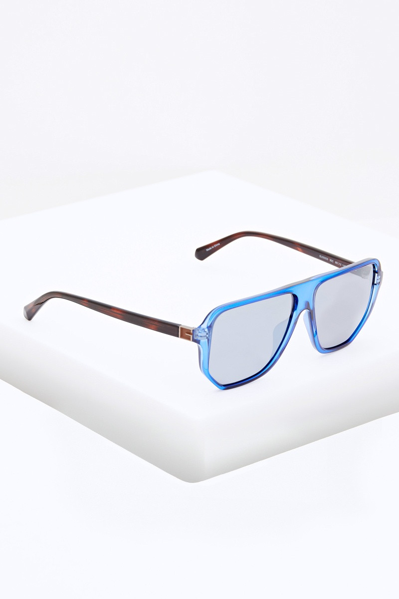 Lunettes de soleil homme - Verres effet miroir - Catégorie 3 - Bleu - 02 - 32916970