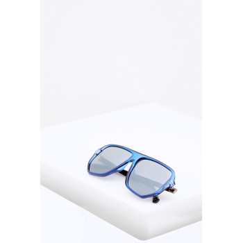 Lunettes de soleil homme - Verres effet miroir - Catégorie 3 - Bleu - 02 - 32916970