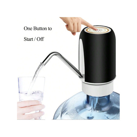 Pompe De Bouteille D'eau De 5 Gallons Usb Rechargeable Distributeur D'eau Potable Automatique Électrique Portable Pompe De Bidon D'eau Interrupteur De Bouteille D'eau, Adapté Aux Bouteilles D'eau De 2 Gallons Avec 2 Manchons En Silicone. - 28834446