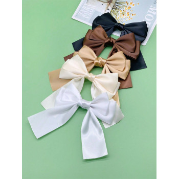 5 pièces Barrettes décoratives pour femmes avec nœud papillon, accessoires de cheveux pour dames élégantes et à la mode, convient pour le port quotidi  à sa petite amie lors de la saison de graduation. - 26474190