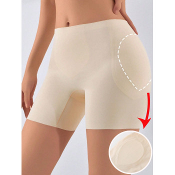 Culottes moulantes rembourrées sans couture pour femmes, rehaussement des fesses et des hanches, contrôle ferme du ventre, fibre de glace soyeuse fine avec coussin de mousse en forme de larme - 40407185