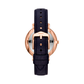 Montre à quartz en cuir Jacqueline - Bleu foncé - 02 - 32826825