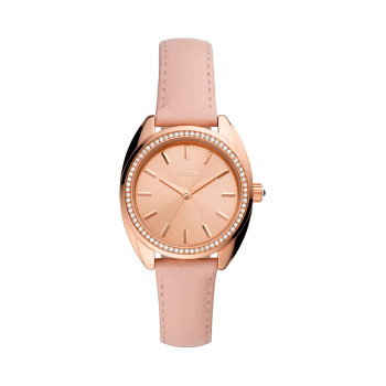 Montre à quartz en cuir Vale - Rose - 02 - 32826938