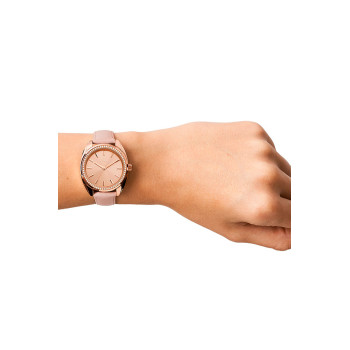 Montre à quartz en cuir Vale - Rose - 02 - 32826938