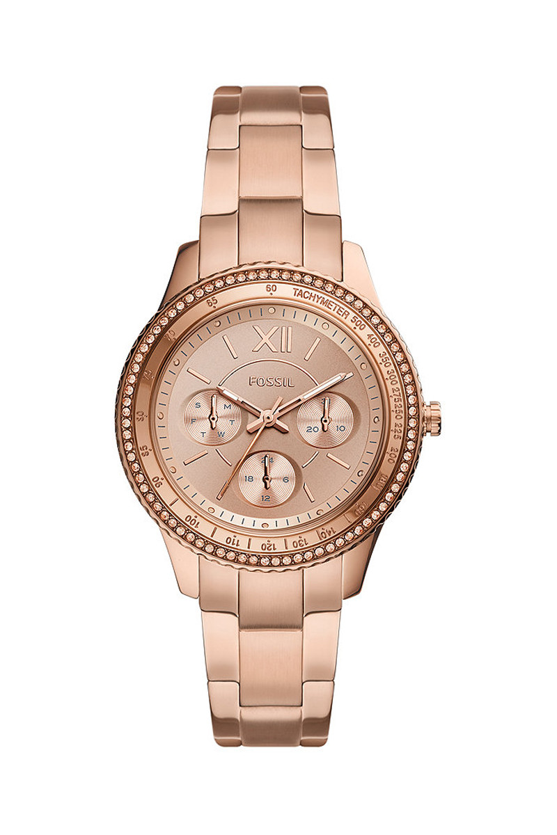 Montre à quartz en acier Stella Sport - Doré rose - 02 - 32826941