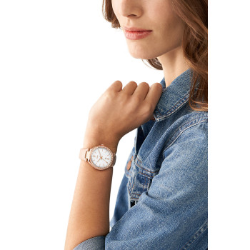 Montre à quartz en cuir Ashtyn - Rose - 02 - 32826942