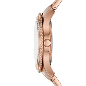 Montre à quartz en acier Stella Sport - Doré rose - 02 - 32826946