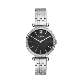 Montre à quartz en acier Tillie - Argenté et noir - 02 - 32826954