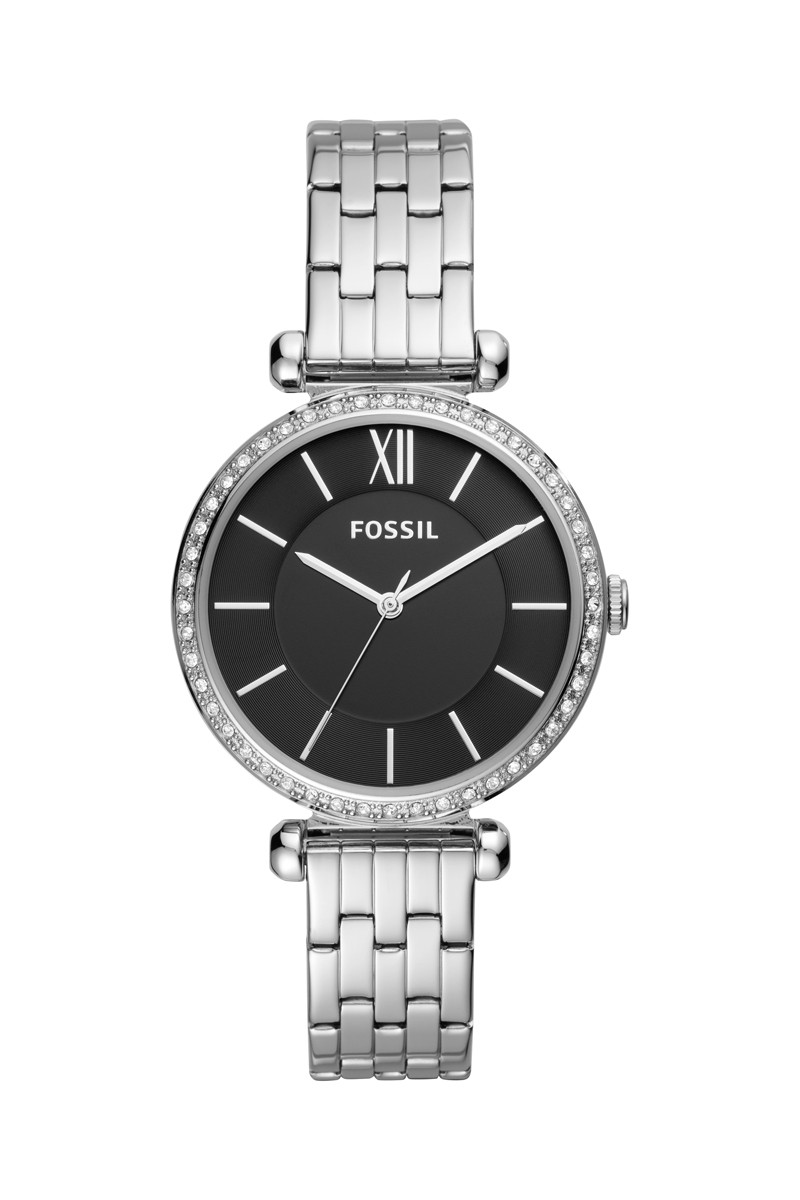 Montre à quartz en acier Tillie - Argenté et noir - 02 - 32826954