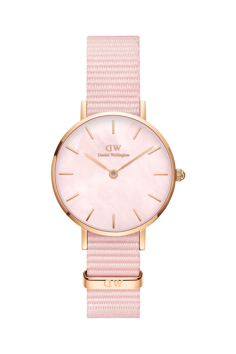 Montre à quartz en polyester Coral - 28 mm - Rose et doré rose - 02 - 32859058