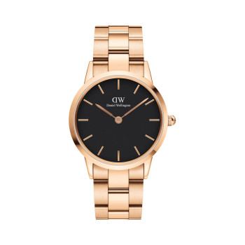 Montre à quartz en acier Iconic Link - 36 mm - Doré rose et noir - 02 - 32859083