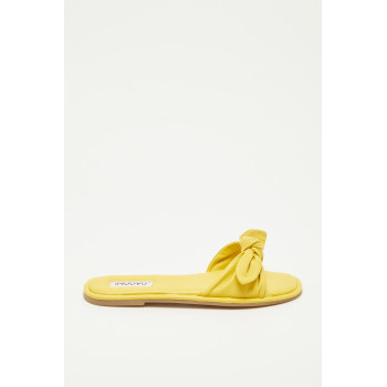 Mules en cuir - Jaune - 02 - 31263327