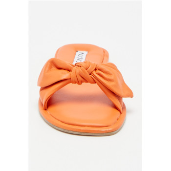 Mules en cuir - Orange - 02 - 31263328