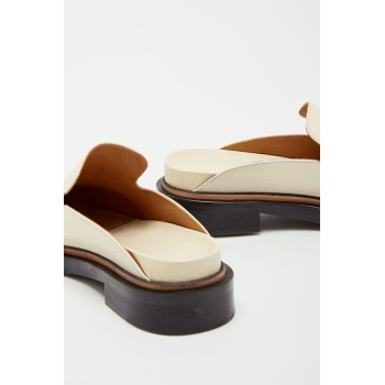 Mules en cuir de chèvre Great - Ecru - 02 - 32088265