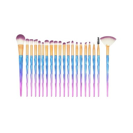 Set de 20 pinceaux professionnels vegan - Teint, yeux & lèvres - 03 - 32785137