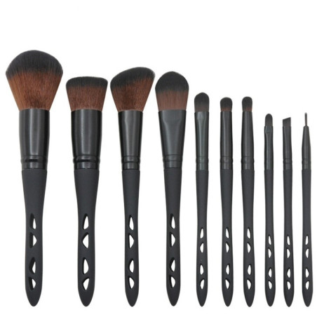 Set de 10 pinceaux professionnels - Teint, yeux & lèvres - 03 - 32785945