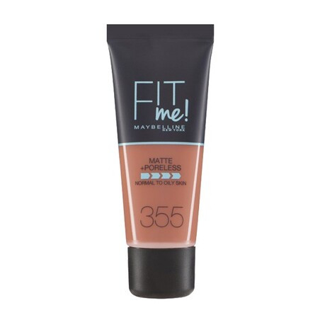 Fond de teint liquide matifiant - Fit Me Matte & Poreless - 355 Noix de Pécan - 30 ml - 03 - 32795006