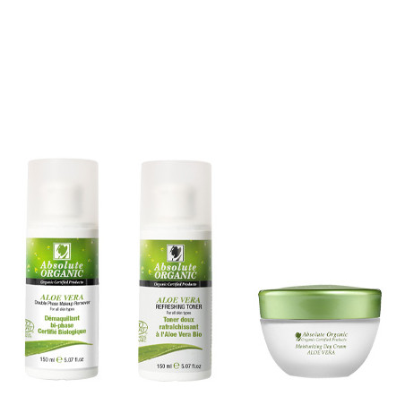 Routine nettoyante & hydratante bio - Aloe vera - Visage - 3 produits - 03 - 32829781