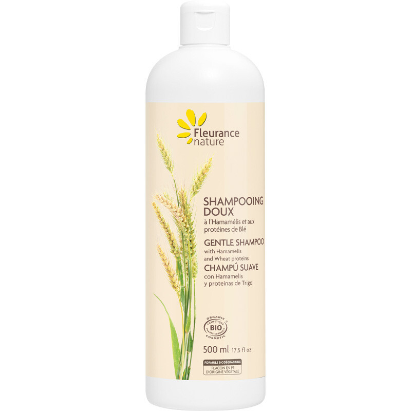 Shampoing doux bio - Hamamélis & protéines de blé - Tous types de cheveux - 500 ml - 03 - 32797184