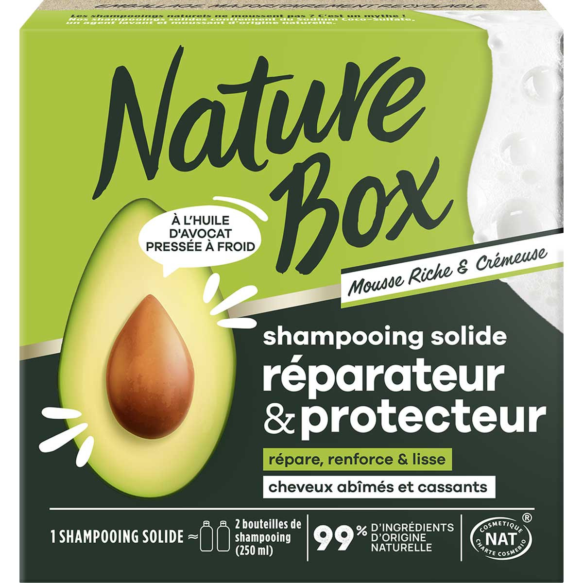 Shampoing solide réparateur vegan - Huile d avocat - Cheveux abîmés & cassants - 85 g - 03 - 32785023