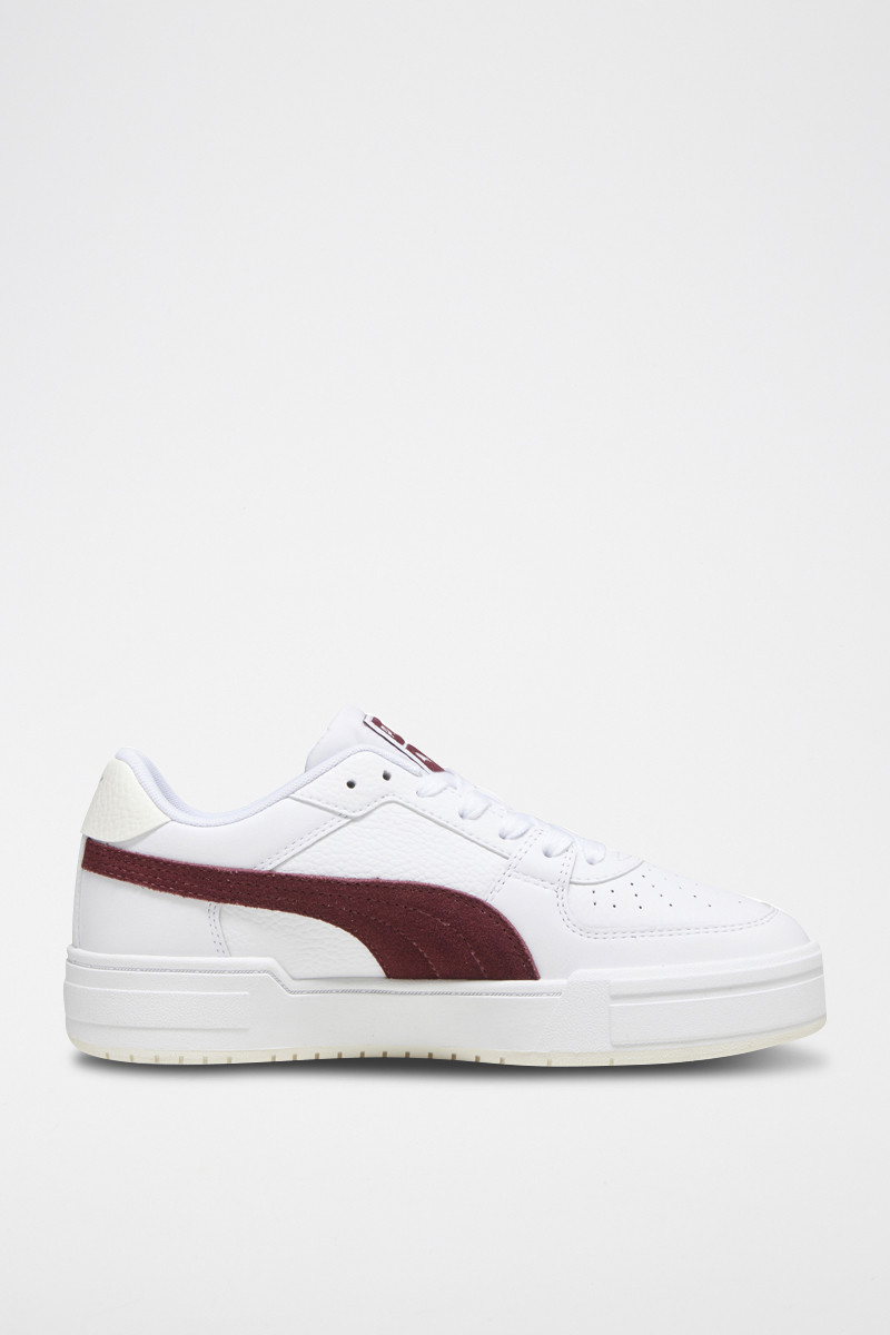 Sneakers en cuir CA Pro - Blanc et bordeaux - 02 - 32894735