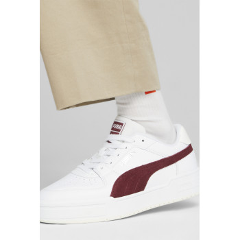 Sneakers en cuir CA Pro - Blanc et bordeaux - 02 - 32894735