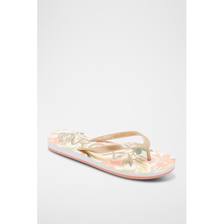 Tongs - Blanc et rose - Roxy - 02 - 32937057